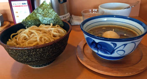 「味玉つけ麺　麺増量」@柳麺 極っ庵の写真