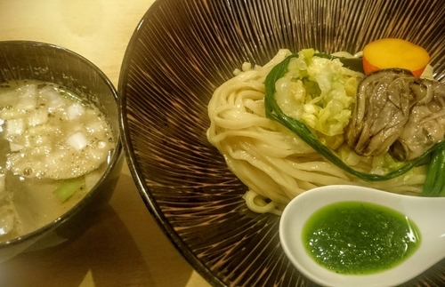 「カキのみそつけそば（限定、１３００円）」@饗 くろ㐂の写真