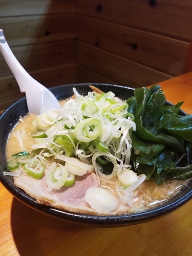 「みそワカメらーめん800円」@こってりらーめん せきやけの写真