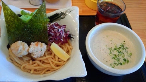 「鴻鶏～kounotori～(鶏白湯つけ麺)950円」@朝日屋の写真