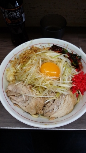 「Shirunashi with Negi and Nira」@ラーメン二郎 横浜関内店の写真