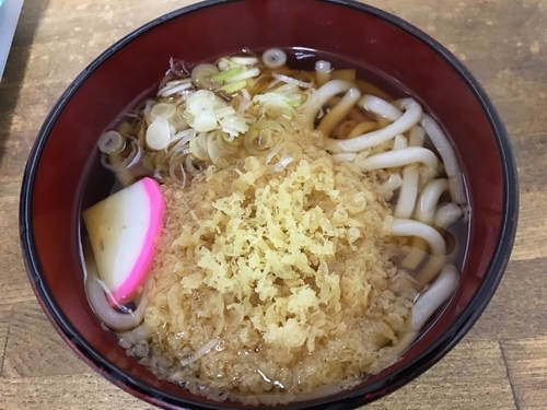 「たぬきうどん 340円」@立ち喰いそば 松月庵の写真
