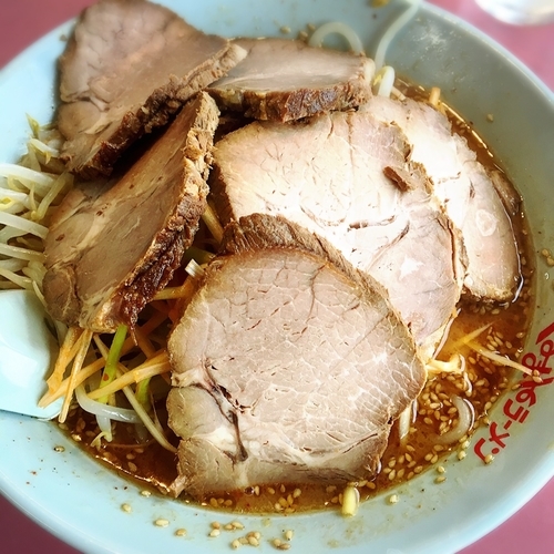 「ネギ味噌チャーシュー」@くるまやラーメン 東金店の写真