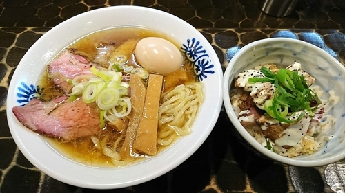 「【限定】中華そば 、 チャーシュー丼 ＋味玉」@特級鶏蕎麦 龍介の写真