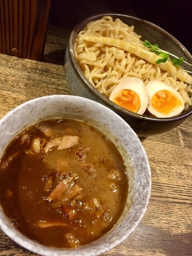 「カレーつけめん大盛り￥900＋(いつものver￥200)」@燈の車の写真