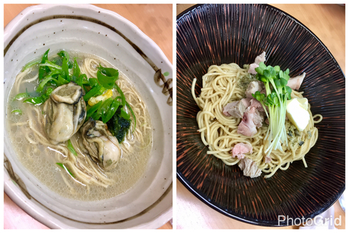 「【限定③】THE牡蠣そば￥900＋専用牡蠣バター和え玉250」@㐂九家の写真