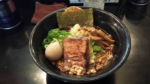 「焦がし醤油ラーメン(鶏)780円ラーパス味玉」@麺家 うえだの写真