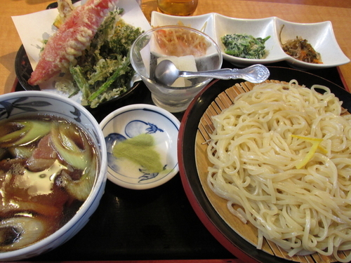 「鴨つけ汁のにぎわい膳　「810円（ｸｰﾎﾟﾝ券使用）」」@久兵衛屋 春日部増田新田店の写真