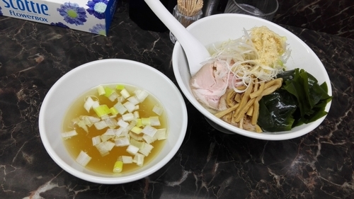 「新小麦100％麺の塩つけ麺」@らーめん えんやの写真