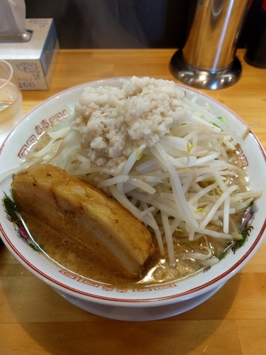 「豚そば（ヤサイちょい増し、アブラ）」@つけめん・らーめん活龍 荒川沖店の写真