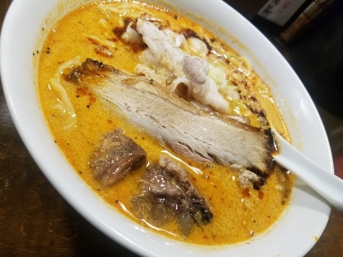 「濃厚肉担々麺と餃子」@濃厚担々麺・らーめんつけめん 仁の写真