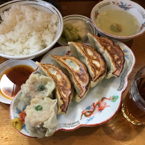 「ミックス定食（餃子4、シュウマイ2）」@東亭の写真