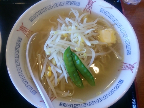 「塩もやしラーメン（かき揚げ丼セット）」@山田うどん食堂 小島田町店の写真