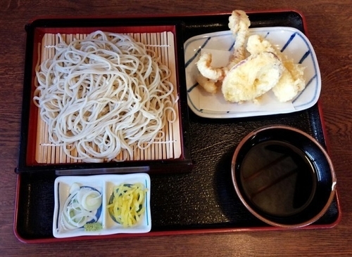 「Ｗイカ天ざるそば」@伊藤屋の写真