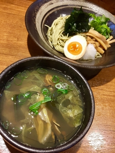 「＜限定＞広島県産カキのつけそば ￥880」@寿製麺よしかわ 川越店の写真