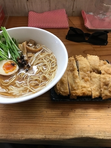 「鶏天らーめん」@中華蕎麦 りんすず食堂の写真