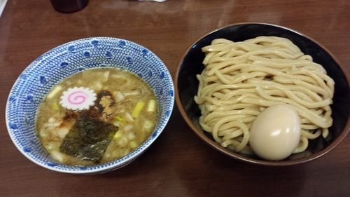 「つけ麺750円ラーパス味玉」@次念序の写真