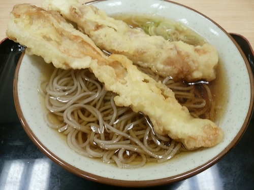 「ちくわ天そば(並盛)360円」@立ちそば処 杜の写真
