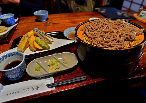 「ざる2枚＋天婦羅」@お食事・甘味処 こころ音の写真