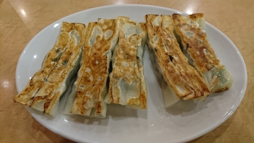 「鉄板餃子 元祖鉄板ギョーザ ５本　４３２円」@大福元 三郷店の写真