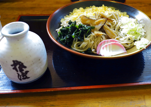 「冷やしたぬき蕎麦」@そば打ちめいじん亭の写真
