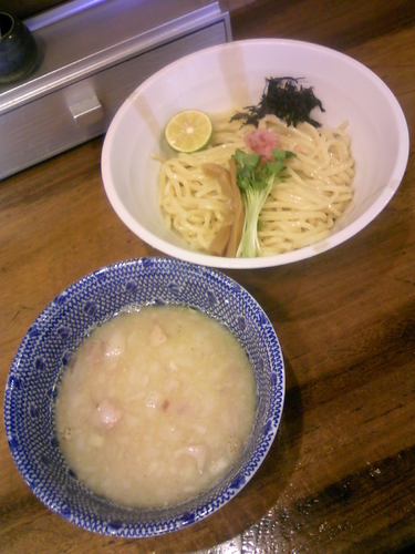 「鯛つけ麵（塩）８００円」@海坂屋の写真