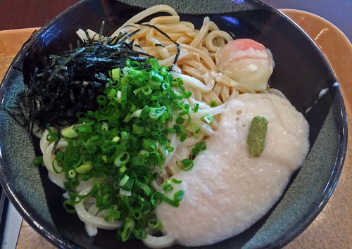 「温玉とろろぶっかけうどん」@羽生製麺処の写真