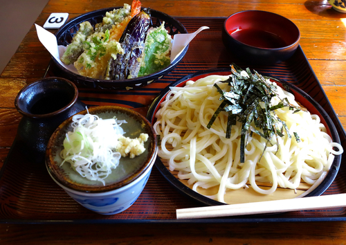 「天ざるうどん大盛」@おれんぢの写真