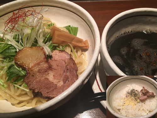「つけ麺800円、リゾット200円」@Black Noodles KOKOROの写真