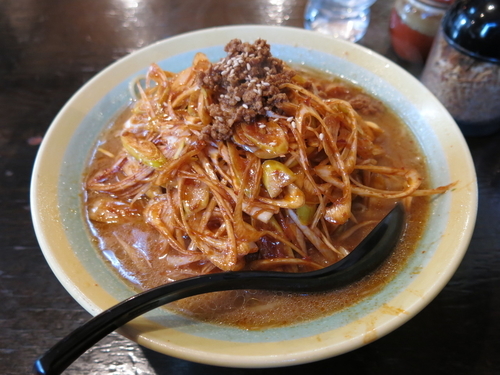 「北海道味噌ネギらーめん:840円」@らーめん東京食品 六本木店の写真