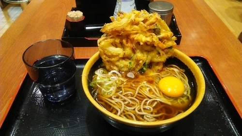 「かき揚げ玉子そば 460円」@そば処 めとろ庵 錦糸町店の写真