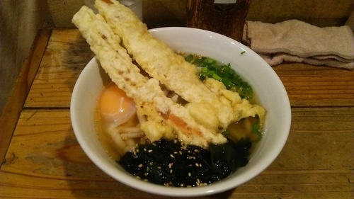 「ちくわ天うどん(温) 400円」@ゆず屋製麺所の写真