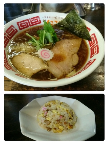 「Aセット 中華そば＋半チャーハン」@しあわせ中華そば食堂 にこりの写真