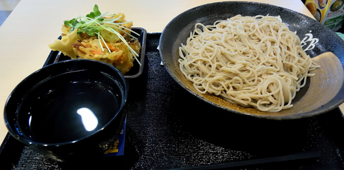 「つけ牡蠣と蓮根のかきあげせいろ 大盛」@ゆで太郎 上尾平塚店の写真