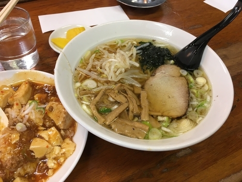 「ラーメン＋半マーボー丼」@大三元の写真
