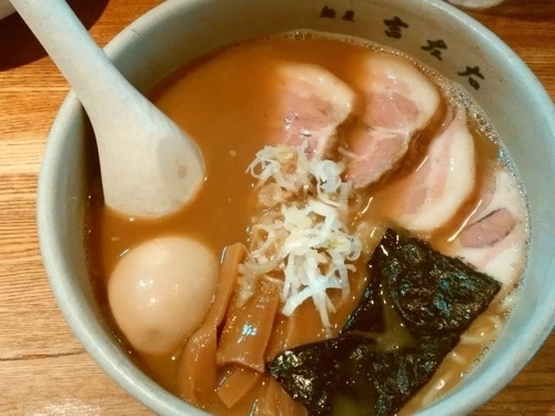 「味玉らーめん＋チャーシュー＋メンマ」@麺屋吉左右の写真