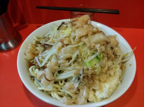 「小ラーメン野菜ニンニク脂カラメ」@ラーメン二郎 仙川店の写真
