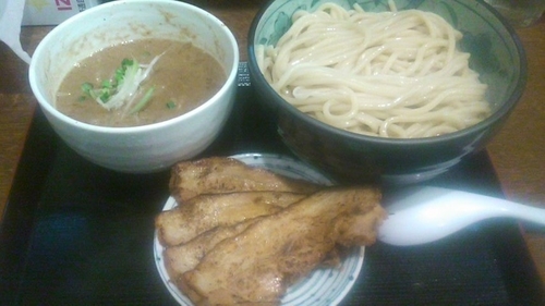 「炙りチャーシューつけそば・大盛（1200円）」@つけそば 九六の写真