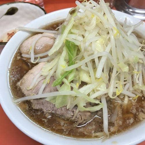 「半分固め、脂少なめ たまご 700＋50円」@ラーメン二郎 神田神保町店の写真