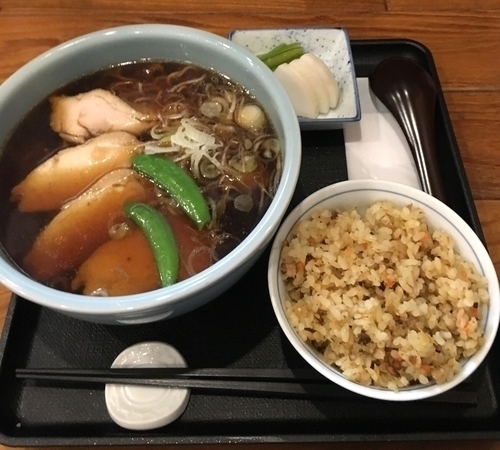 「とりそば定食 (醤油) ￥900」@とりそば 若松の写真