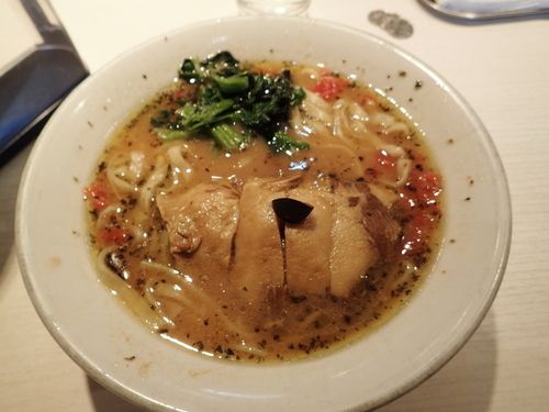 「（1周年記念）トマトベジポタラーメン（1000円）」@煮干し中華そば 一燈の写真