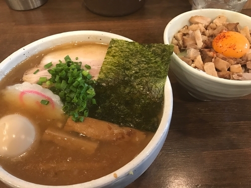 「味玉中華そば＋豚ごはん」@麺処 井の庄の写真