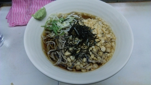 「冷したぬきそば 440円」@常盤軒 横須賀線ホーム店の写真