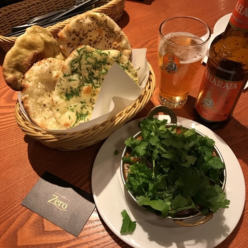 「パクチーラムカレー＋クルチャバスケット」@Zeroの写真