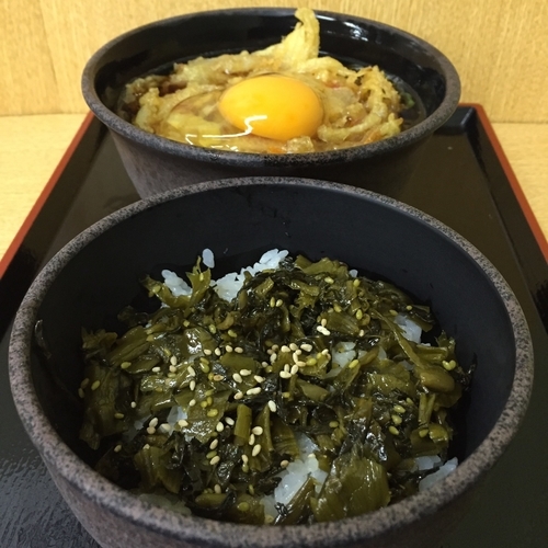 「朝定食B（¥360）＋かき揚げ（クーポン）」@ゆで太郎 大森入新井店の写真