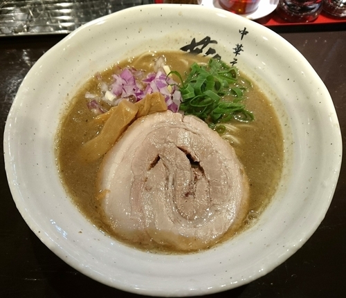 「濃厚煮干らーめん　ぶためし　和え玉」@濃厚煮干らーめん 川むらの写真