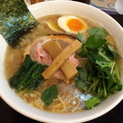 「背脂煮干soba750円+味玉100円」@ラーメン愉悦処 似星の写真