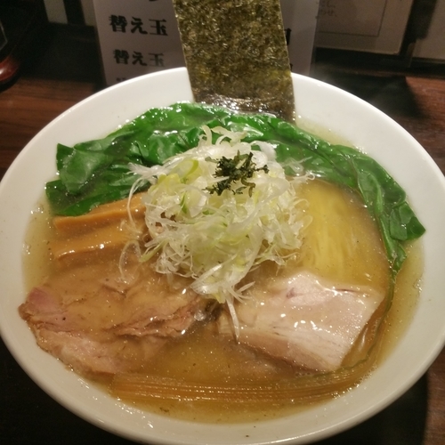 「アジ煮干し塩中華そば」@志奈そば 田なか Secondの写真