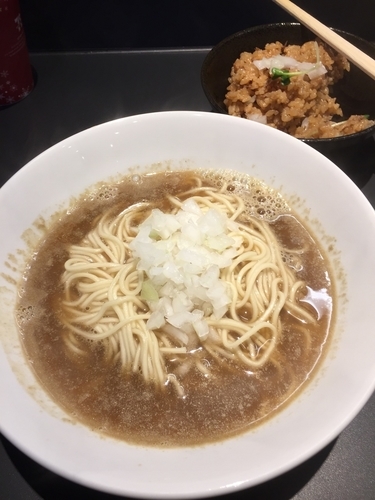 「かけそば 炊き飯」@煮干乱舞の写真