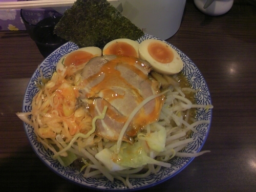 「味噌辛ねぎらーめん（中）+味玉（クーポン）」@赤坂 麺道 いってつの写真